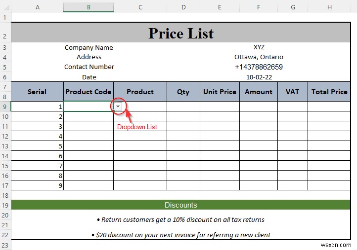 วิธีการสร้างรายการราคาใน Excel (คำแนะนำทีละขั้นตอน)