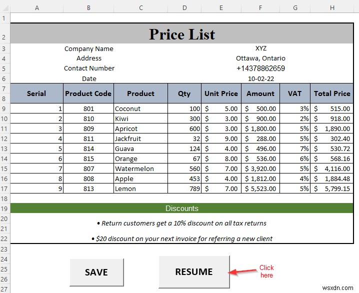 วิธีการสร้างรายการราคาใน Excel (คำแนะนำทีละขั้นตอน)
