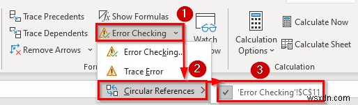 แก้ไขการอ้างอิงแบบวงกลมที่ไม่สามารถแสดงรายการใน Excel (4 วิธีง่ายๆ)