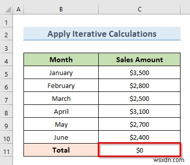 แก้ไขการอ้างอิงแบบวงกลมที่ไม่สามารถแสดงรายการใน Excel (4 วิธีง่ายๆ)