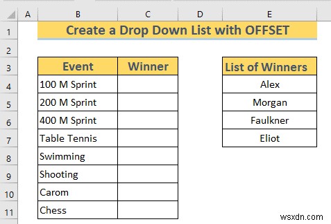 วิธีการสร้างรายการดรอปดาวน์แบบไดนามิกโดยใช้ Excel OFFSET (3 วิธี)