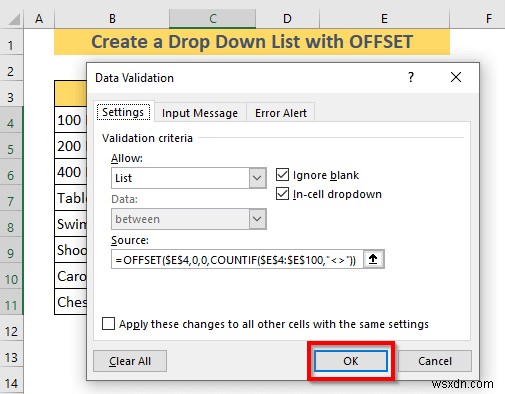 วิธีการสร้างรายการดรอปดาวน์แบบไดนามิกโดยใช้ Excel OFFSET (3 วิธี)