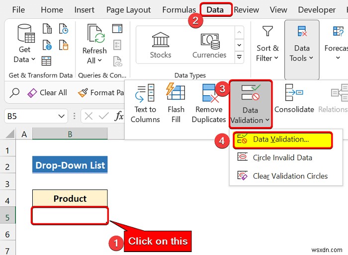 วิธีสร้างรายการแบบหล่นลงของ Excel สำหรับการตรวจสอบความถูกต้องของข้อมูล (8 วิธี)