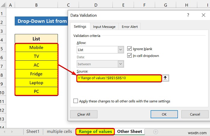 วิธีสร้างรายการแบบหล่นลงของ Excel สำหรับการตรวจสอบความถูกต้องของข้อมูล (8 วิธี)