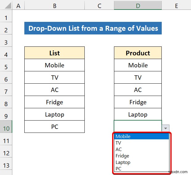 วิธีสร้างรายการแบบหล่นลงของ Excel สำหรับการตรวจสอบความถูกต้องของข้อมูล (8 วิธี)