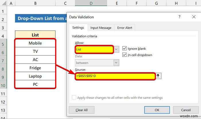 วิธีสร้างรายการแบบหล่นลงของ Excel สำหรับการตรวจสอบความถูกต้องของข้อมูล (8 วิธี)