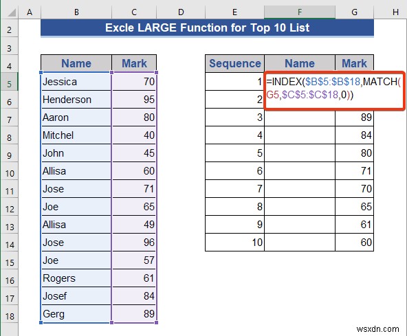 วิธีสร้างรายการไดนามิก 10 อันดับแรกใน Excel (8 วิธี)