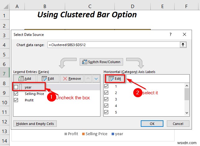 วิธีการรวมกราฟแท่งสองแท่งใน Excel (5 วิธี)