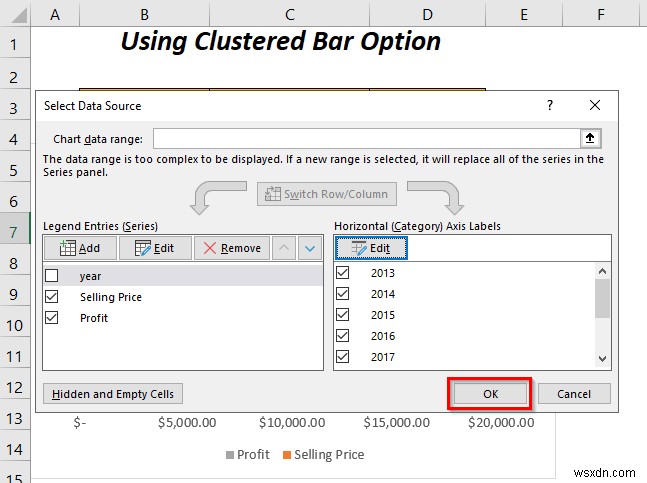 วิธีการรวมกราฟแท่งสองแท่งใน Excel (5 วิธี)