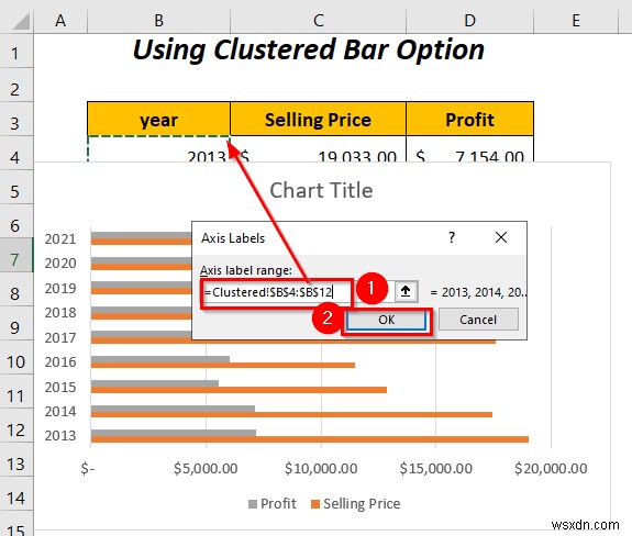 วิธีการรวมกราฟแท่งสองแท่งใน Excel (5 วิธี)