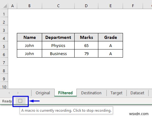 VBA เพื่อคัดลอกข้อมูลไปยังชีตอื่นด้วยตัวกรองขั้นสูงใน Excel