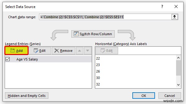 วิธีรวมกราฟกับแกน X ต่างๆ ใน ​​Excel