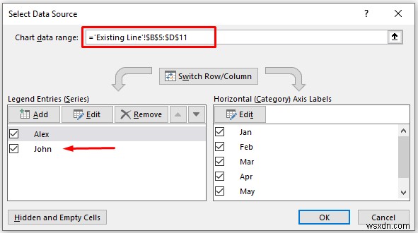 วิธีการรวมกราฟเส้นสองเส้นใน Excel (3 วิธี)