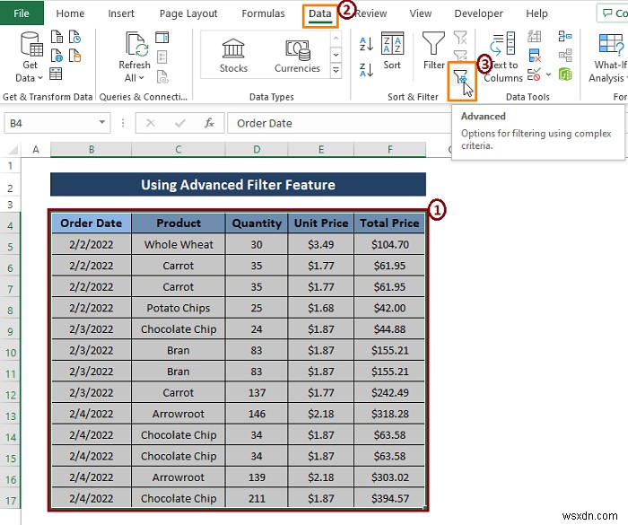 วิธีใช้ตัวกรองขั้นสูงสำหรับระเบียนที่ไม่ซ้ำเฉพาะใน Excel