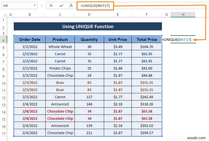 วิธีใช้ตัวกรองขั้นสูงสำหรับระเบียนที่ไม่ซ้ำเฉพาะใน Excel