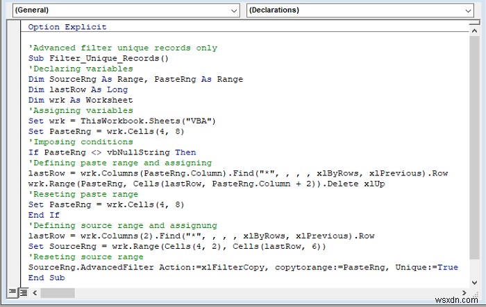 วิธีใช้ตัวกรองขั้นสูงสำหรับระเบียนที่ไม่ซ้ำเฉพาะใน Excel