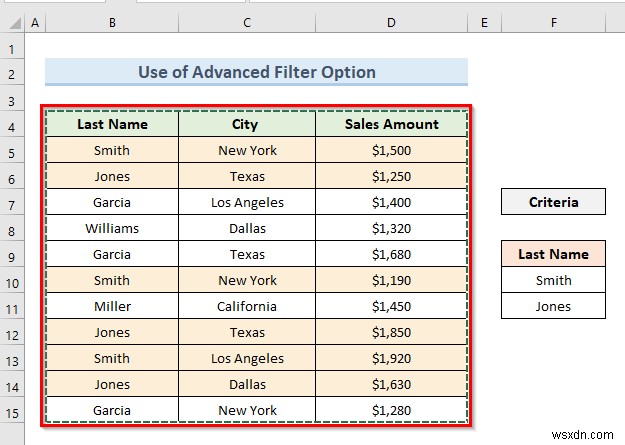 วิธีใช้ตัวกรองขั้นสูงเพื่อคัดลอกข้อมูลไปยังชีตอื่นใน Excel