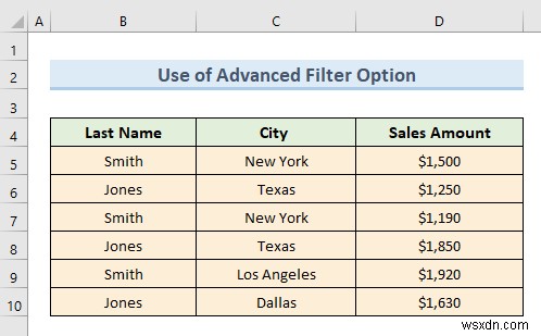 วิธีใช้ตัวกรองขั้นสูงเพื่อคัดลอกข้อมูลไปยังชีตอื่นใน Excel