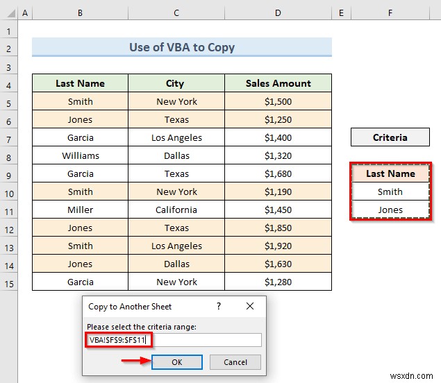 วิธีใช้ตัวกรองขั้นสูงเพื่อคัดลอกข้อมูลไปยังชีตอื่นใน Excel
