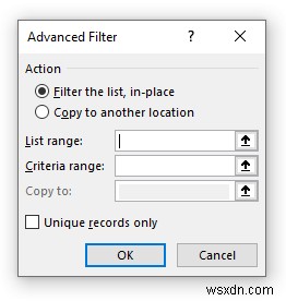 วิธีการใช้ตัวกรองขั้นสูงเพื่อคัดลอกไปยังตำแหน่งอื่นใน Excel