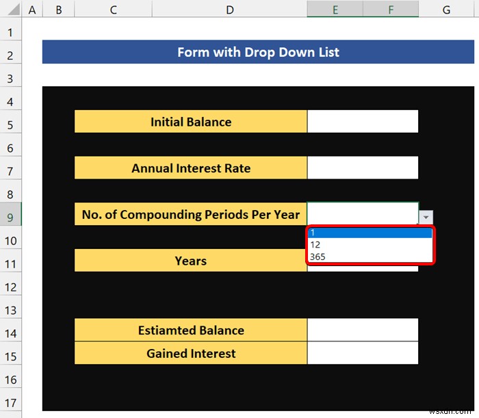 วิธีสร้างแบบฟอร์มที่มีรายการแบบเลื่อนลงใน Excel