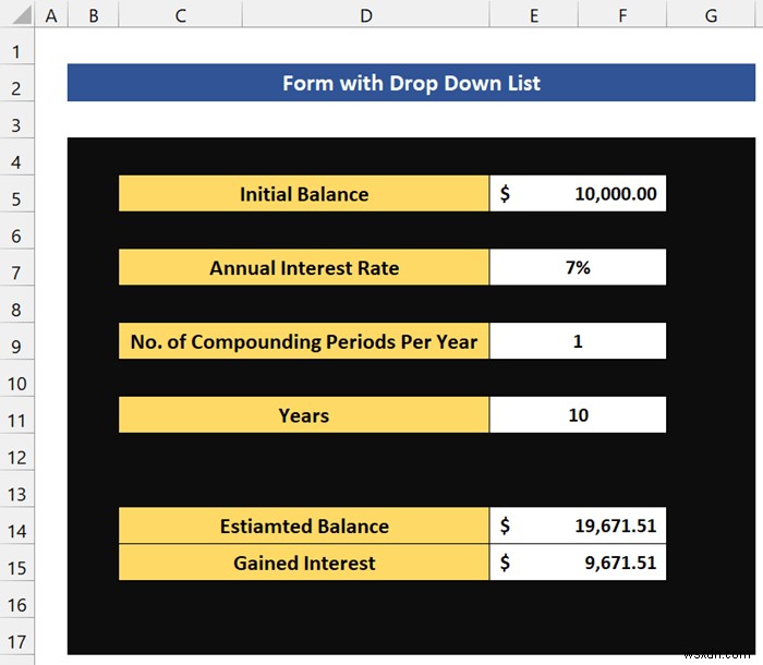 วิธีสร้างแบบฟอร์มที่มีรายการแบบเลื่อนลงใน Excel