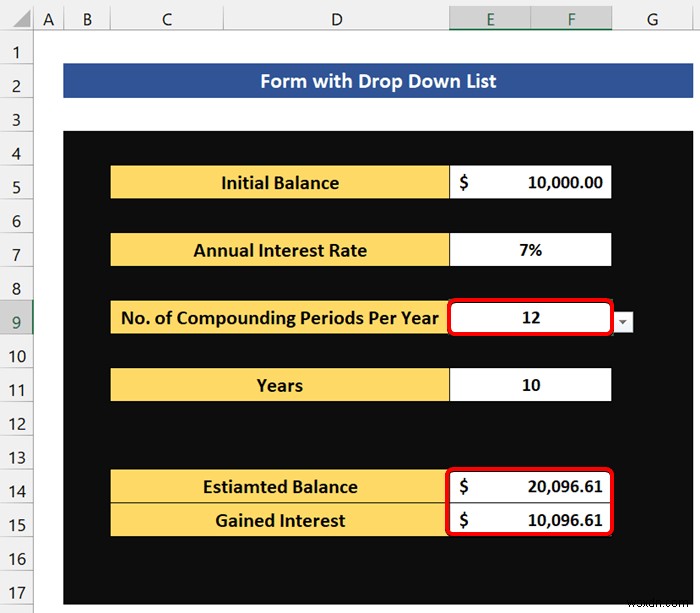 วิธีสร้างแบบฟอร์มที่มีรายการแบบเลื่อนลงใน Excel