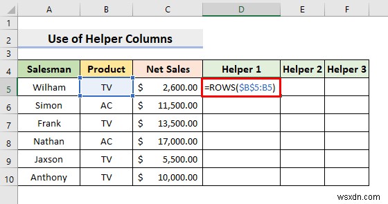 การสร้างตัวกรองแบบเลื่อนลงเพื่อดึงข้อมูลตามการเลือกใน Excel