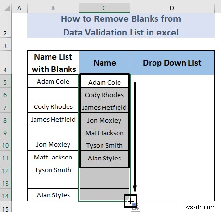 วิธีลบช่องว่างจากรายการตรวจสอบข้อมูลใน Excel (5 วิธี)