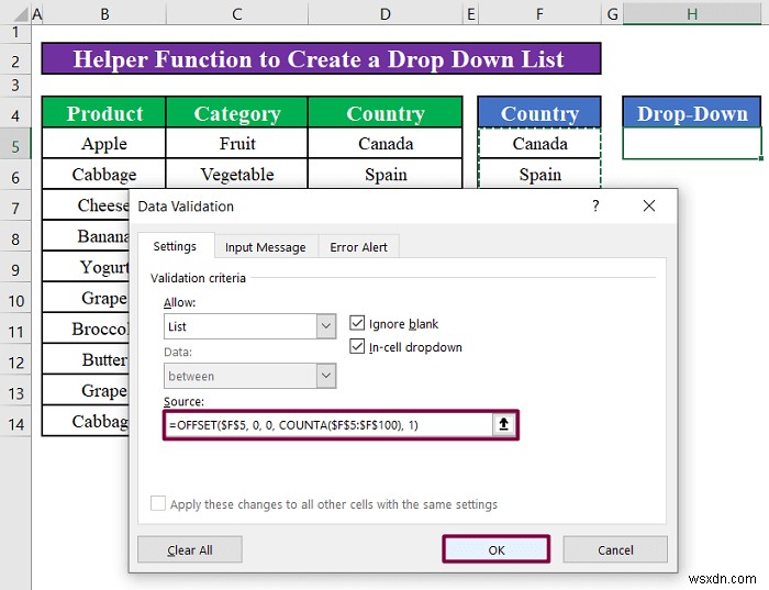 วิธีสร้างรายการดรอปดาวน์ที่มีค่าที่ไม่ซ้ำกันใน Excel (4 วิธี)