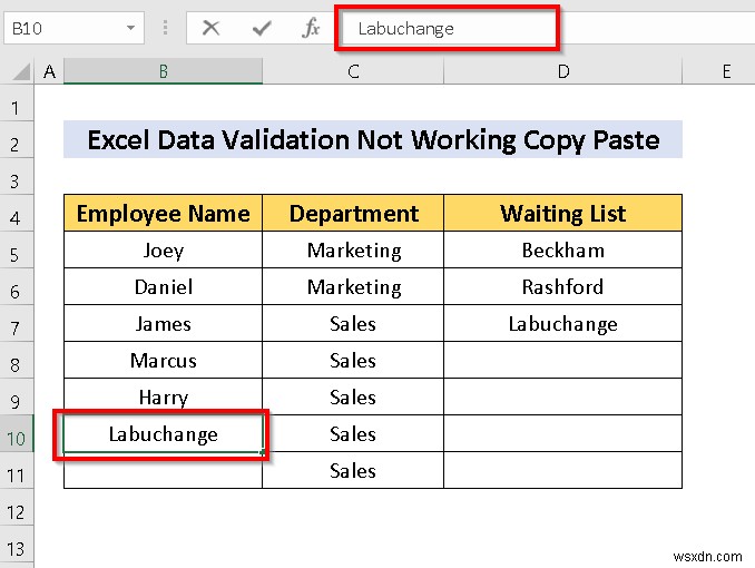 [แก้ไขแล้ว] การตรวจสอบข้อมูลไม่ทำงานสำหรับการคัดลอกวางใน Excel