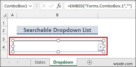 สร้างรายการดรอปดาวน์ที่ค้นหาได้ใน Excel (2 วิธี)