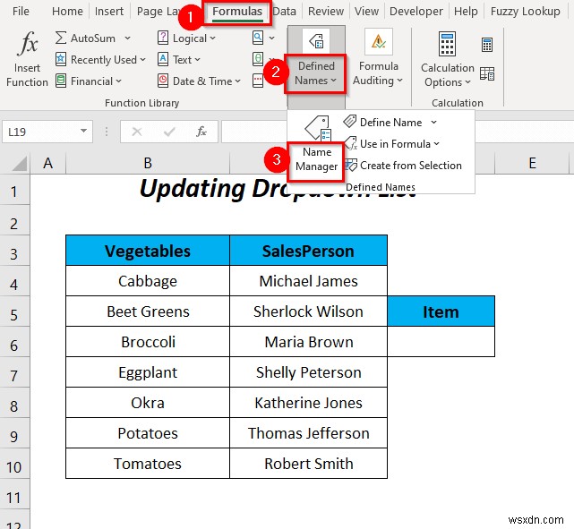 วิธีใช้ช่วงที่มีชื่อสำหรับรายการตรวจสอบข้อมูลด้วย VBA ใน Excel