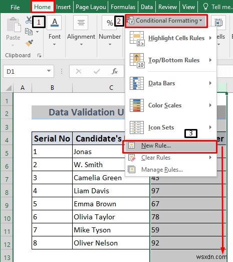 วิธีใช้การตรวจสอบความถูกต้องของข้อมูลใน Excel ด้วยสี (4 วิธี)