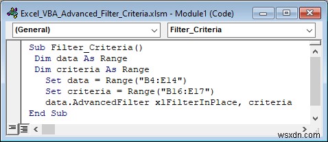 ตัวอย่าง Excel VBA ที่มีเกณฑ์การกรองขั้นสูง (6 กรณี)