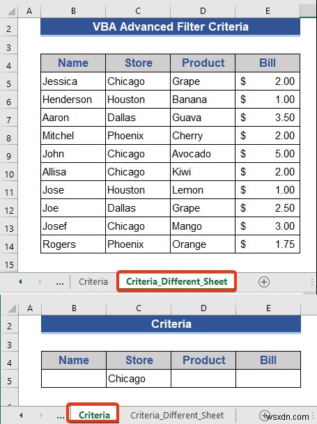 ตัวอย่าง Excel VBA ที่มีเกณฑ์การกรองขั้นสูง (6 กรณี)