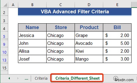 ตัวอย่าง Excel VBA ที่มีเกณฑ์การกรองขั้นสูง (6 กรณี)