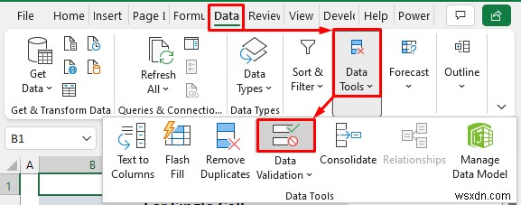 ใช้การตรวจสอบความถูกต้องของข้อมูลที่กำหนดเองสำหรับหลายเกณฑ์ใน Excel (4 ตัวอย่าง)