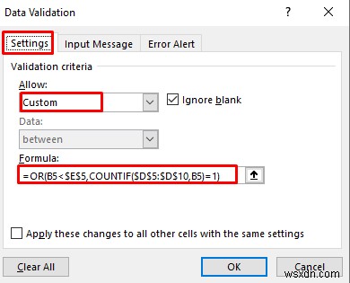 ใช้การตรวจสอบความถูกต้องของข้อมูลที่กำหนดเองสำหรับหลายเกณฑ์ใน Excel (4 ตัวอย่าง)