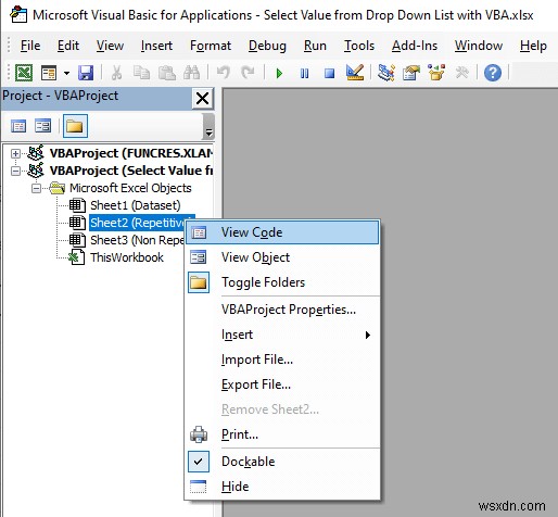 VBA เพื่อเลือกค่าจากรายการดรอปดาวน์ใน Excel (2 วิธี)