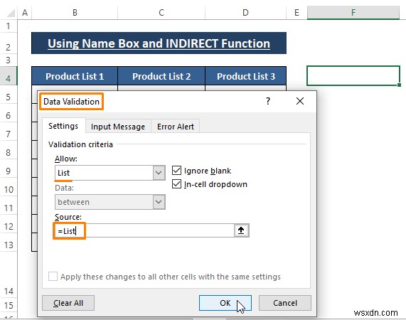 วิธีการสร้างรายการดรอปดาวน์ขึ้นกับช่องว่างใน Excel