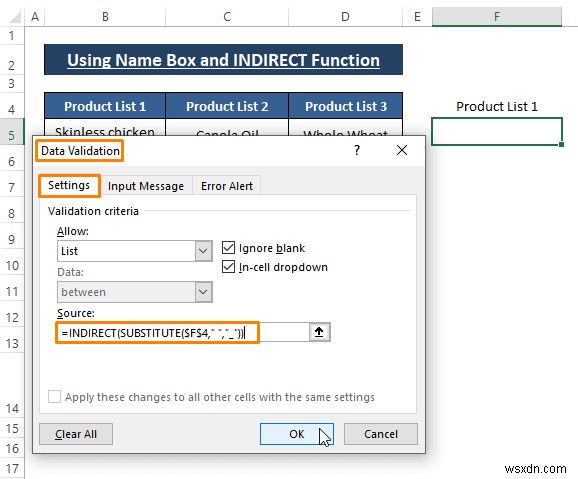 วิธีการสร้างรายการดรอปดาวน์ขึ้นกับช่องว่างใน Excel