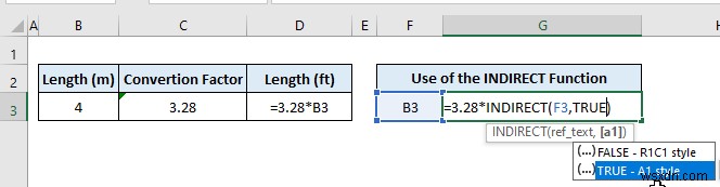 วิธีการแปลงข้อความเป็นสูตรโดยใช้ฟังก์ชันทางอ้อมใน Excel