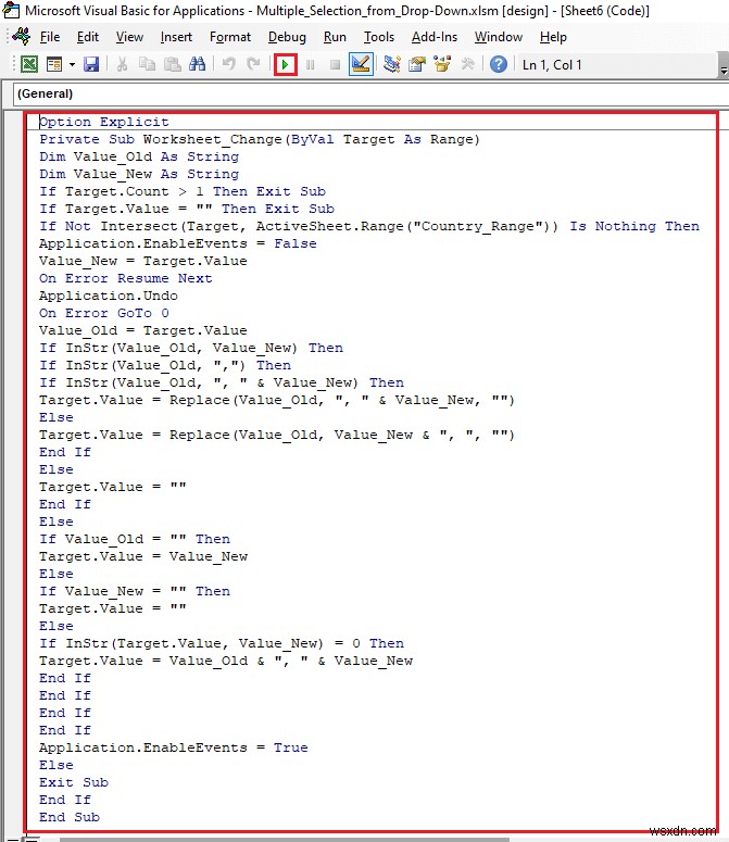 สร้างรายการตรวจสอบความถูกต้องของข้อมูลด้วยการเลือกหลายรายการใน Excel