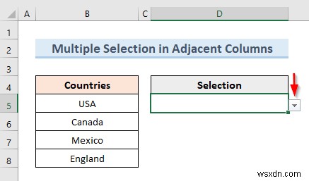 สร้างรายการตรวจสอบความถูกต้องของข้อมูลด้วยการเลือกหลายรายการใน Excel