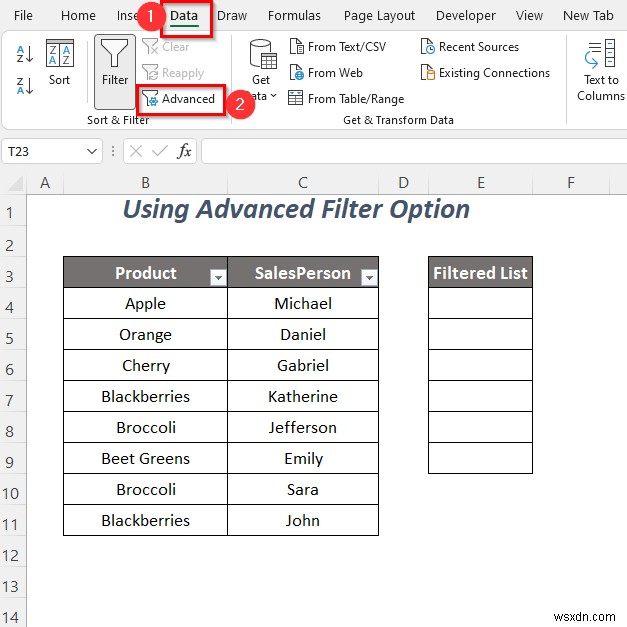 วิธีการคัดลอกรายการดรอปดาวน์ตัวกรองใน Excel (5 วิธี)