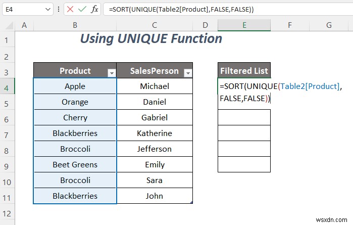 วิธีการคัดลอกรายการดรอปดาวน์ตัวกรองใน Excel (5 วิธี)