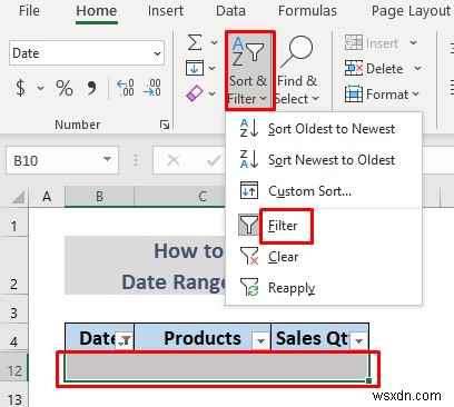 วิธีการกรองช่วงวันที่ใน Excel (5 วิธีง่ายๆ)