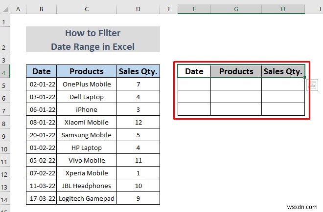 วิธีการกรองช่วงวันที่ใน Excel (5 วิธีง่ายๆ)