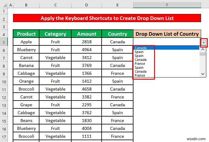 วิธีลบรายการที่ซ้ำกันออกจากรายการแบบเลื่อนลงใน Excel (4 วิธี)